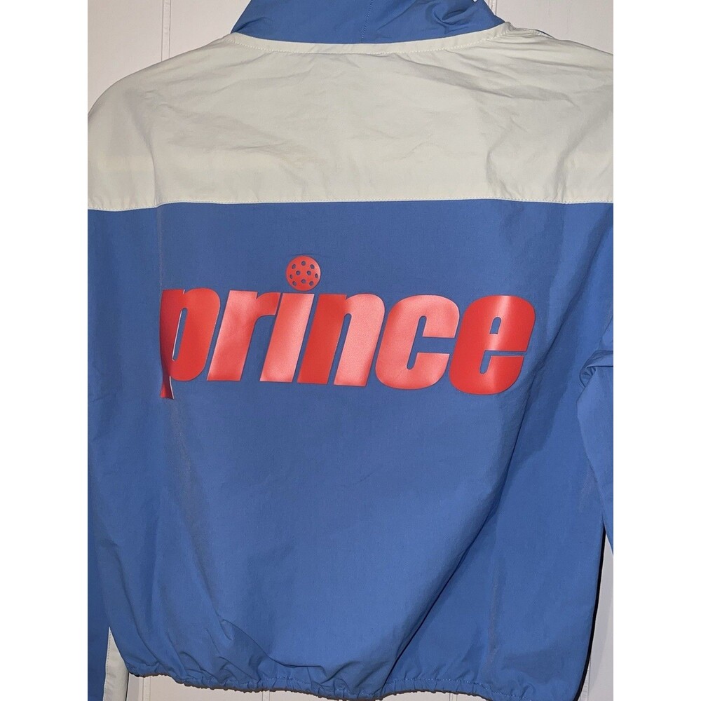 Women's Cropped Hooded Full Zip Windbreaker Jacket XS Blue Prince Pickleball - Picture 5 of 12